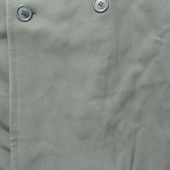 ARMY USGI CLASS A DRESS GREEN OVERCOAT TRENCH sz40/LONG COAT VIETNAM ERA SV 751 - Picture 7 of 12